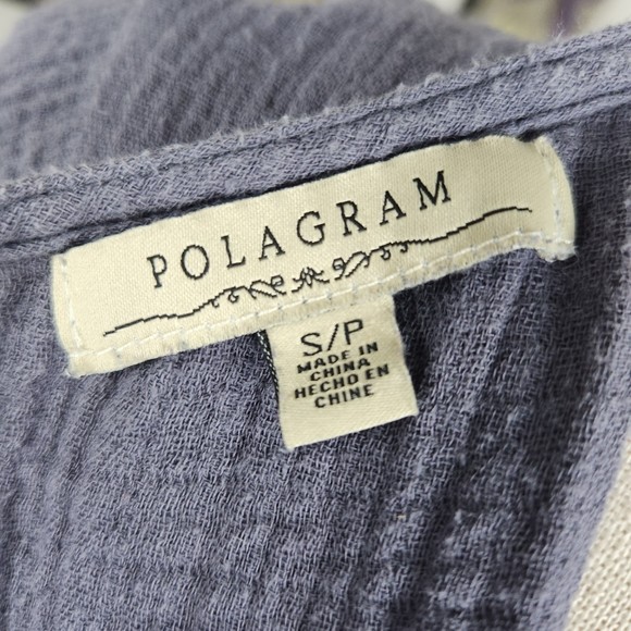 Polagram Peplum Embroidered Top Size S/P - Picture 5 of 5